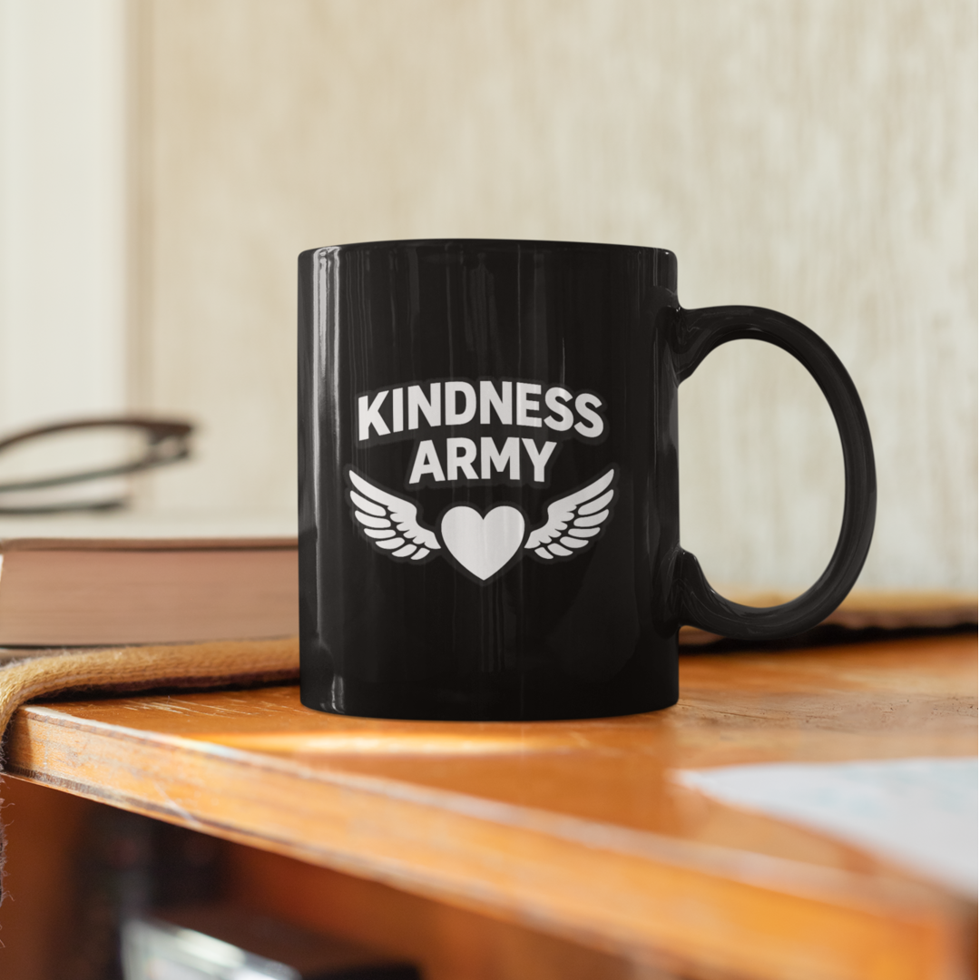 Kindness Army Black Mug